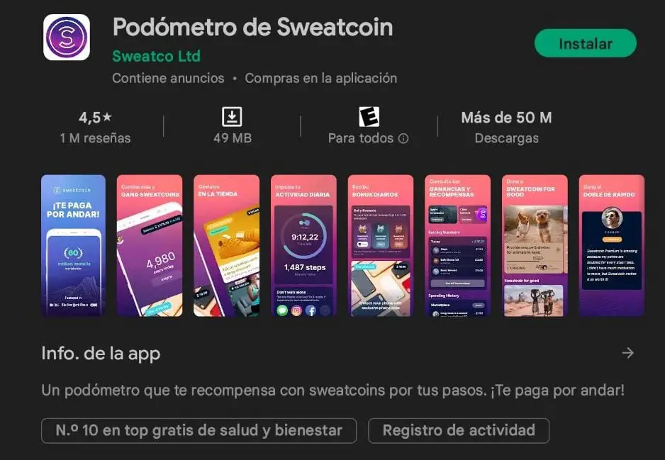 sweatcoin app para caminar